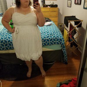 Torrid lace cotton layered side gather dress sz 22